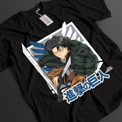 Koszulka Atak Tytanów Koszulka Levi Ackerman AOT T-Shirt Anime Unisex Graficzna Koszulka