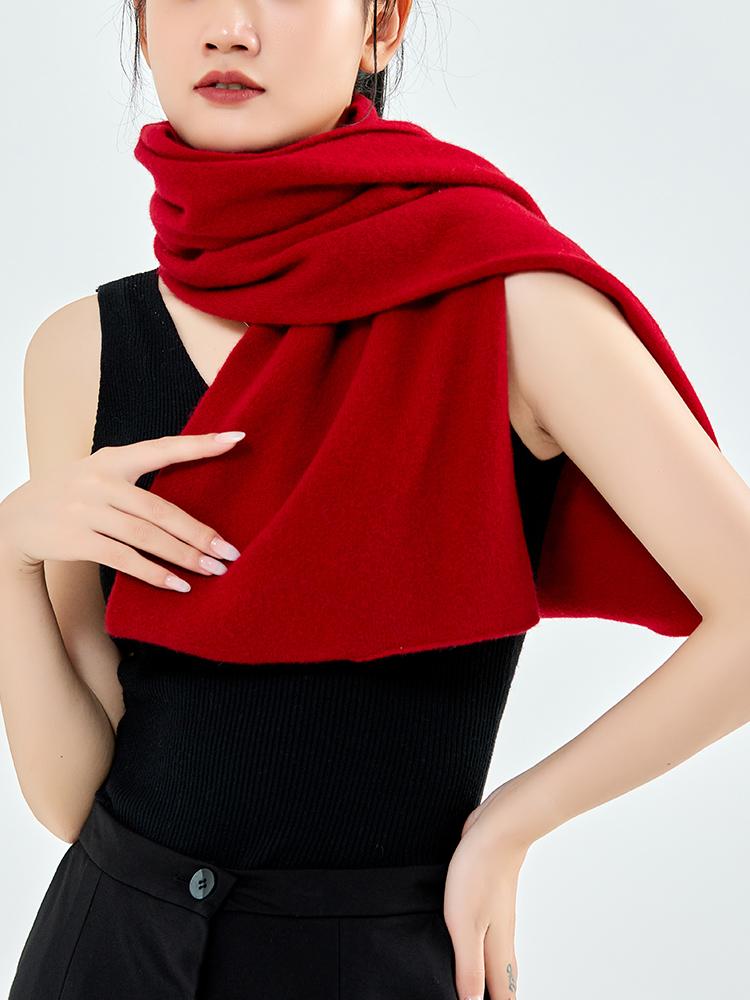 Tendência Xale Envoltório Cachecol Dois Propósitos 100% Lã Mulheres Tricotado Acessórios Capa Casual Cachecóis Macios Quente Cappa Aconchegante Moda Mantos