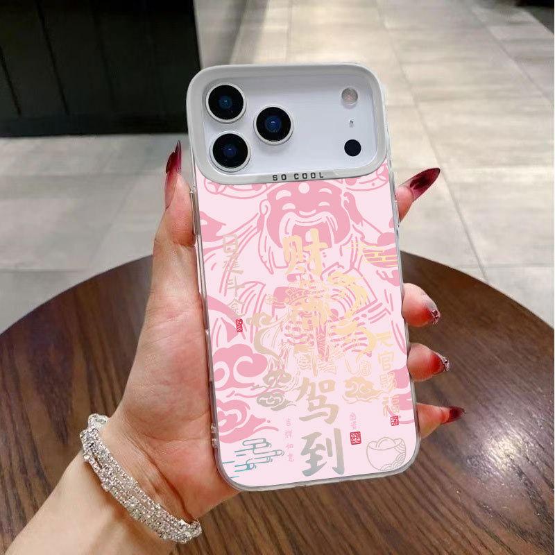 God of Wealth Drives To the Pony for Apple Mobile Phone Case 17air16pro15/14/13/12/X Niche 11P Anti-drop