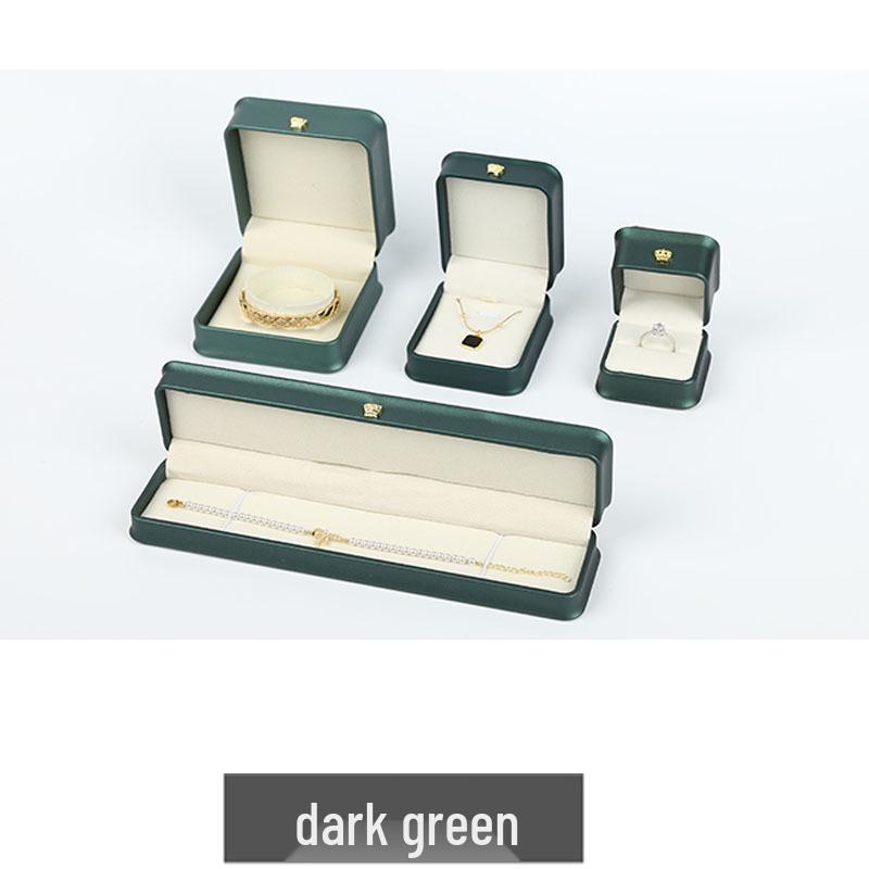 Crown Waist-Cinched PU Leather Jewelry Box for Earrings, Rings, Pendants, Necklaces, and Bracelets