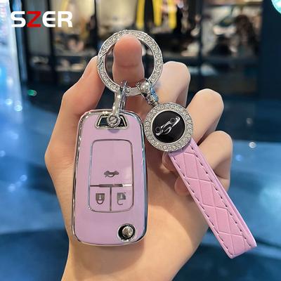 3/4 botões macio TPU carro flip chave capa capa shell fob para chevrolet cruze aveo camaro epica lova sail spark opel astra corsa