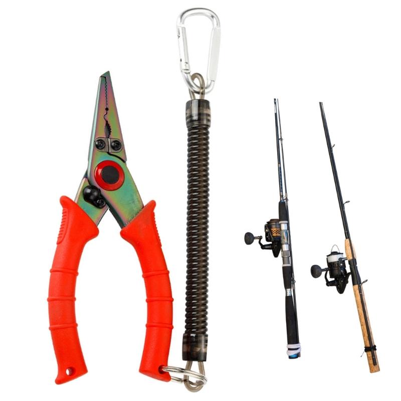 Edelstahl Angel Lippen Zange Fisch Greifer Leinen Schneider Griff Multifunktions Greifer Halter Haken Entferner