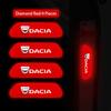 4Pcs Car Logo Sticker Door Reflective Mark Safety Warning For Dacia Duster Logan Spring Sandero Stepway Dokker Lodgy Jogger MCV
