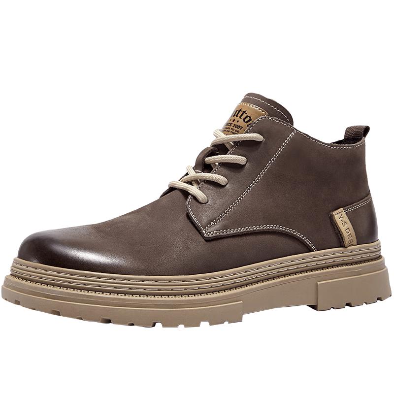 HAUT TON Men s Retro Cowhide Martin Boots 38