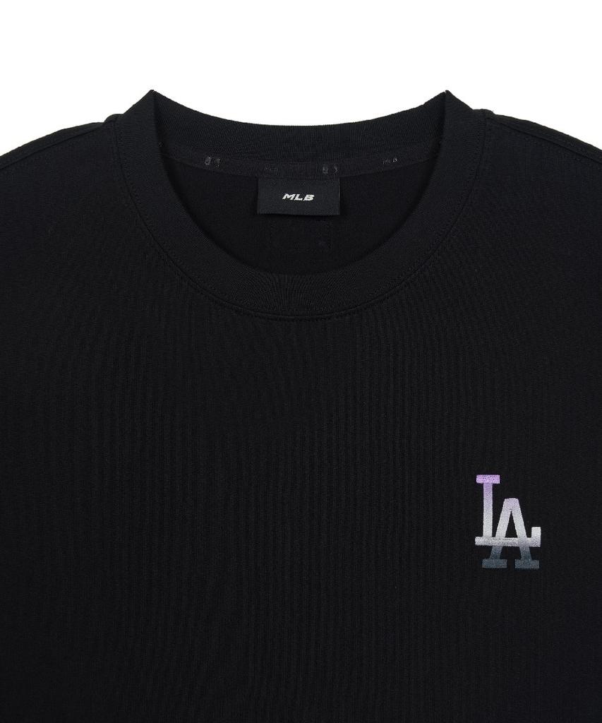 Emelbi Monogram Gradient Big Lux Semi-Oversized Short Sleeve T-Shirt La (Black)