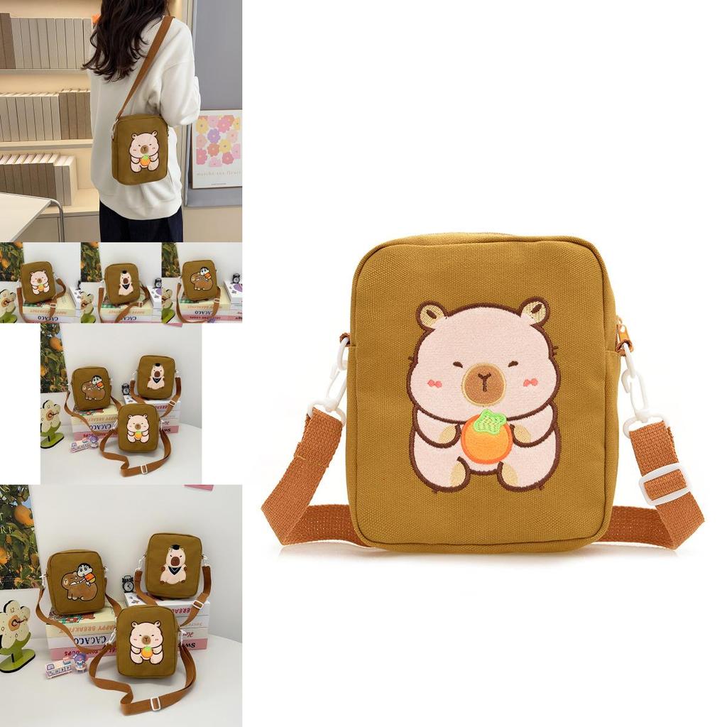 Adorable Cartoon Canvas Shoulder Bag For Kids Perfect For Everyday Use And Storage