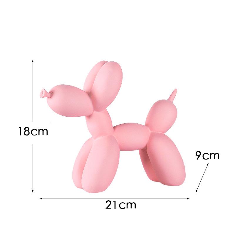 Golden Balloon Dog Resin Ornament for Home, Office, & Living Room Decor