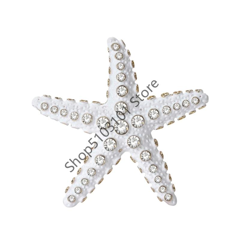 

Women Enamel Brooch Pin Sparkling Sea Animal Metal Badge Fashion Jewelry Accessory Gift