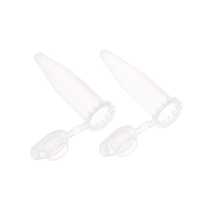 50Pcs 1.5 Ml Laboratory Transparent Micro Plastic Centrifuge Tubes With Snap Lid Container Lids For Laboratory Samples