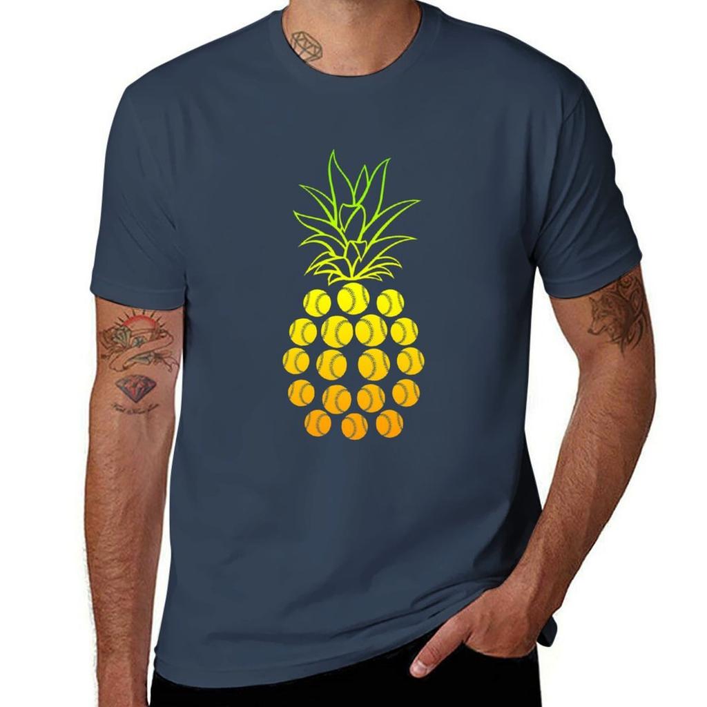 PINEAPPLE SOFTBALL BASEBALL SHIRT TShirt Work Wear Breathable Tee