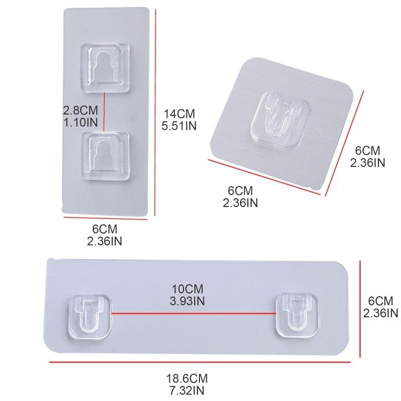 Strong Sticker Buckle Strong Stickers Sticky Hooks Set of 2 Hanger for Home Kitchen Dormitory Router Holder Socket Storage