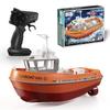 New RC Boat 2.4G Powerful Dual Motor Long Distance Wireless Power Remote Control Tugboat Model Suitable for Boys Gift Children's Toys