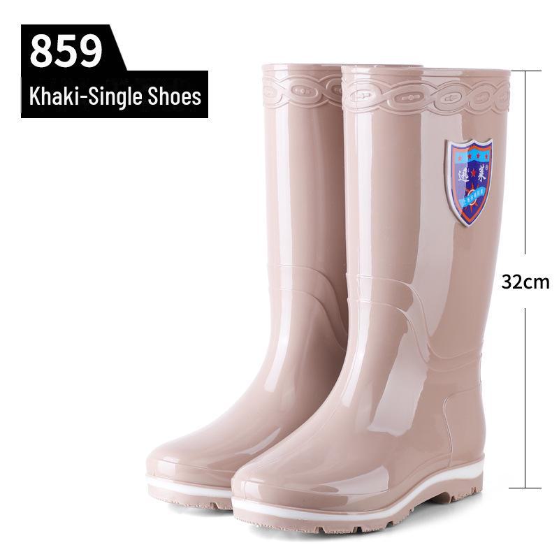 Women's Non-Slip Mid-Tube Rain Boots - Fashionable, Wear-Resistant, Waterproof Footwear for Kitchen and Outdoor Use