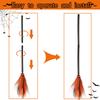 Enchanting Witches Broomsticks Parking Sign with 3 Wood Brooms Halloween Front Porch and Wall Decoration Party Supplies