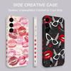 Coque Mode Motif Baisers Lèvres Pour Samsung Galaxy S26 S25 Ultra S24 S23 S22 Plus S21 FE A15 A16 A17 A35 A36 A54 A55 A56 5G Coque Souple