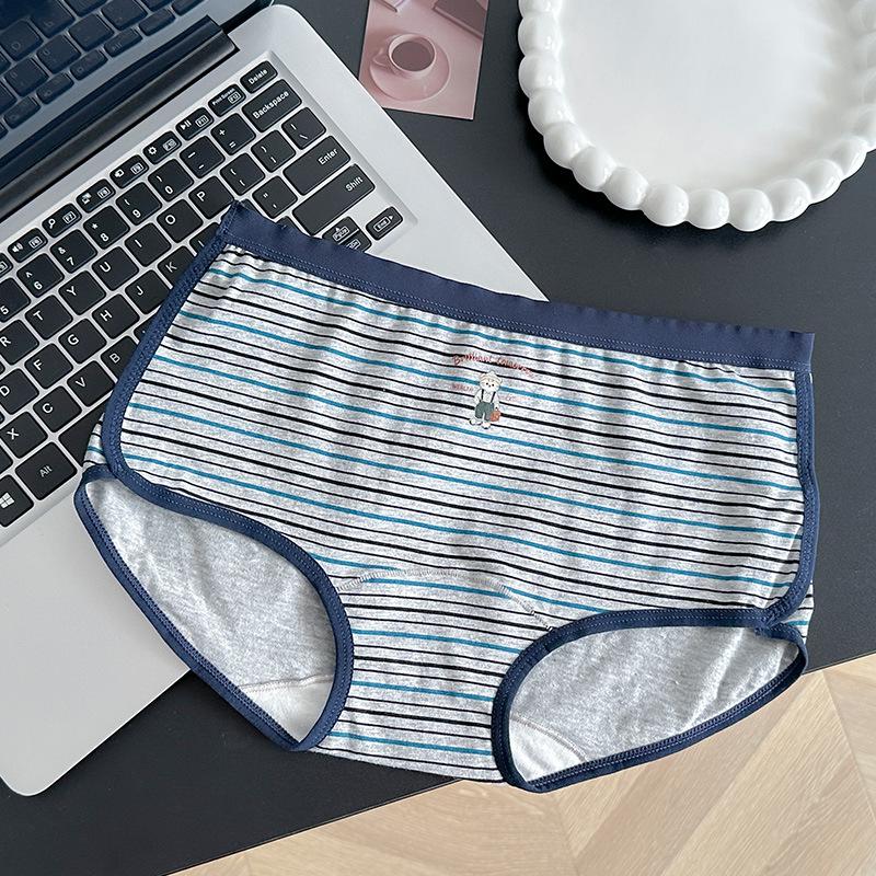 Women s Spring and Summer Pure Cotton 10A Antibacterial Extended Crotch Waist Small Flat Angle Briefs M