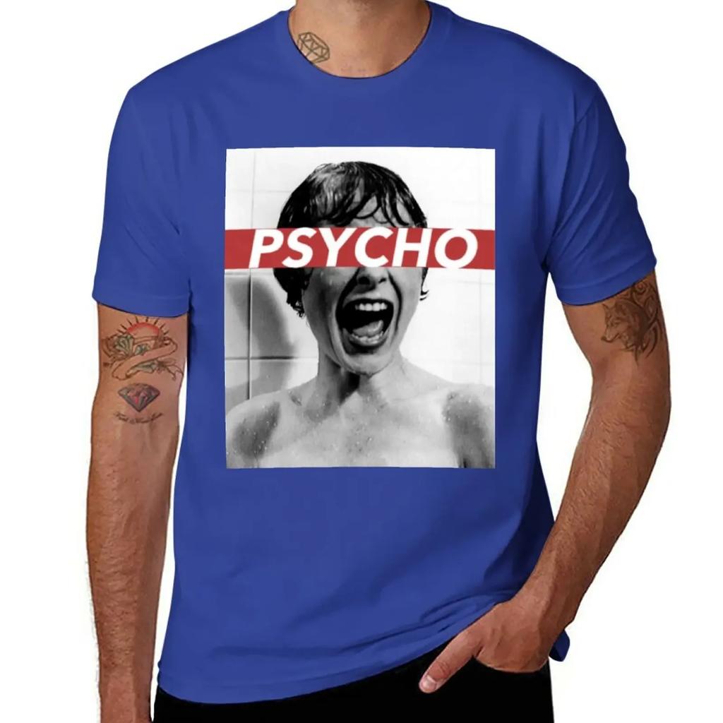 PSYCHO T-Shirt Boys Whites Summer Top T Shirts for Men