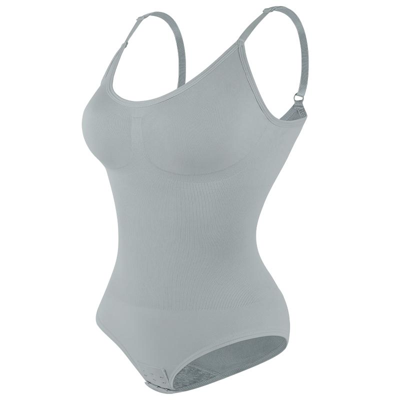Dames Naadloze Mouwloze V-hals Bodysuit Shapewear Buikcontrole Body Shaper Tanktop Rood Blauw
