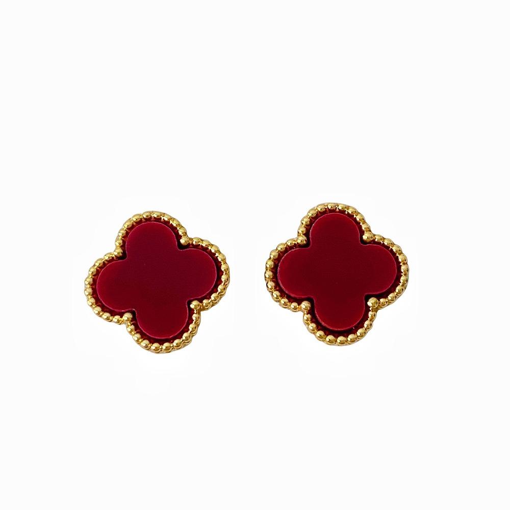 Retro Classic Fashion Four-leaf Clover Earrings - New Luxury Elegant Stud Earrings for Women