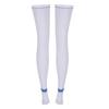 Breathable Hose Compression Stockings Skid Resistant Fatigue Relief Pressure Socks White (XXL)