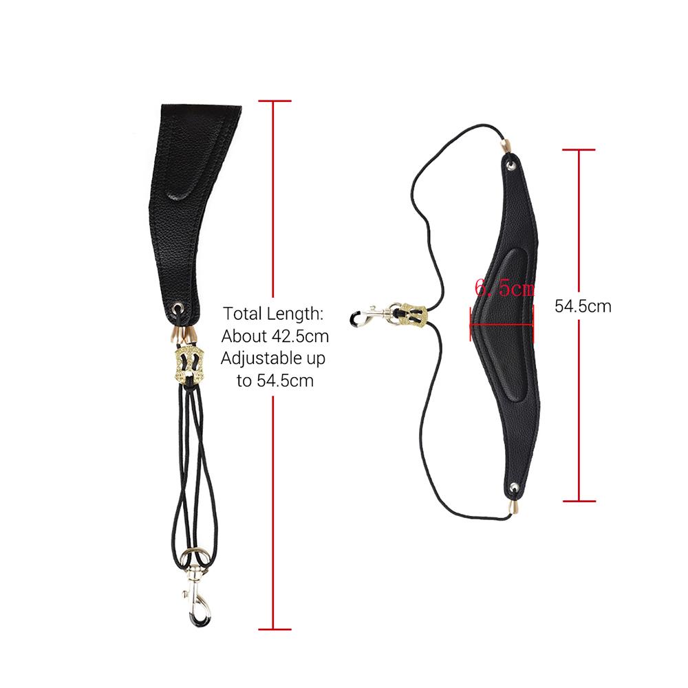 Saxophone PU Leather Shoulder Strap Soft Neck Strap Padded for Sax