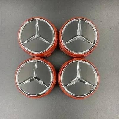 AABHZ1 4pcs 75mm Car Wheel Center Cover for Mercedes Benz Logo A45 CLA45 C63 GLA45 G63 Emblem Car Hub Caps Decoration A0004000900