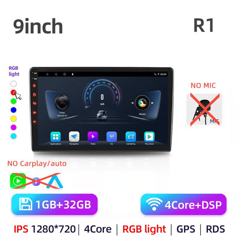 Car GPS Multimedia Radio Android 13 Carplay Android Auto 2DIN Universal, 7/9/10 Inch Video Player DSP RDS 2G 4G 64G