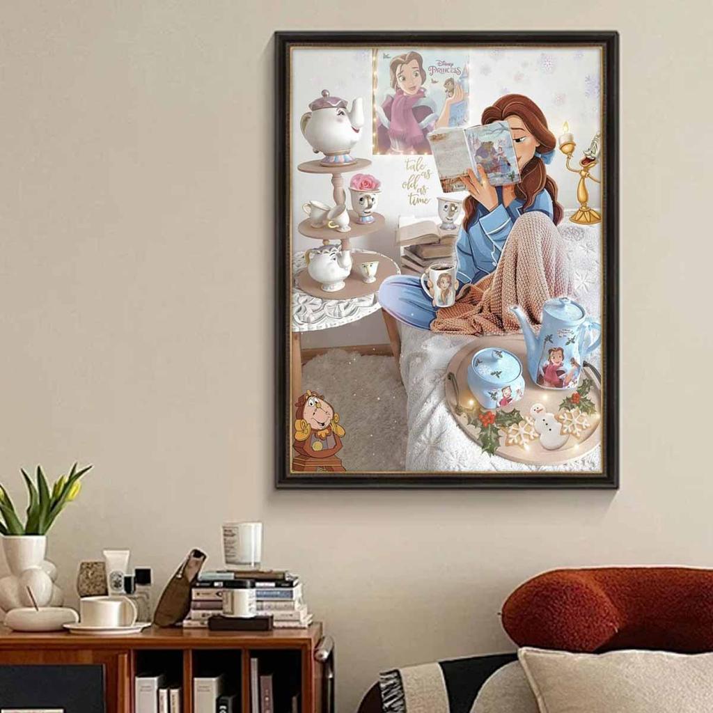 5D Diy Diamond Painting The Princess Reading Books Full Drill Rhinestones Mosaic Embroidery Handmade Products Home Decor Gift