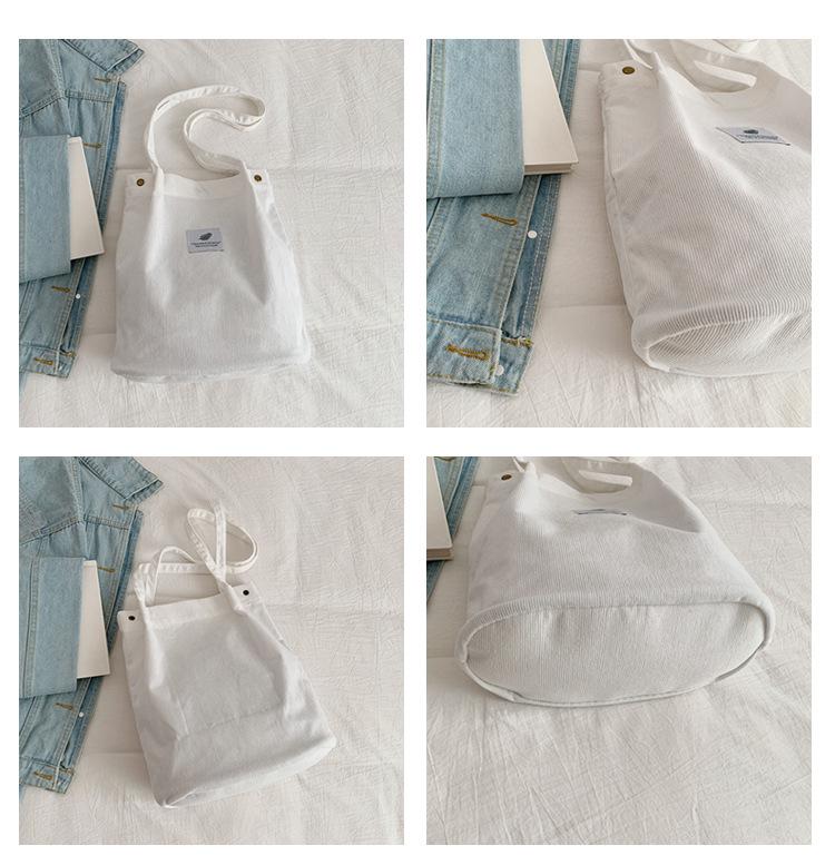 Modische Cord-Umhängetasche - Vielseitige Handtasche mit großem Fassungsvermögen für Damen