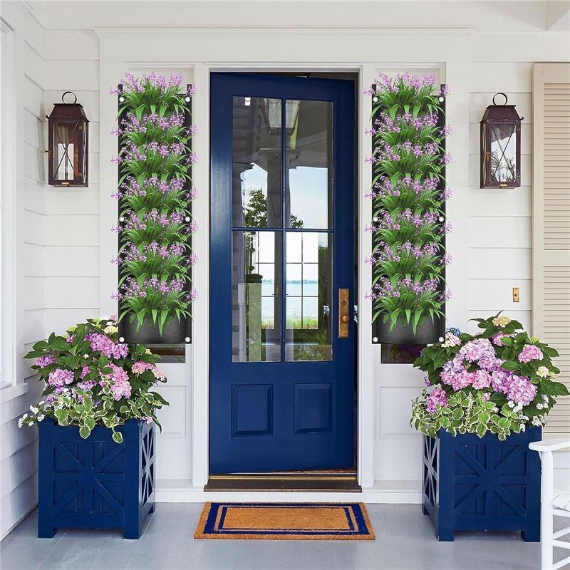1Pc Hanging Plant Grow Bags 7 Pocket Wall Hanging Planter Vertical Flowerpot Bag Nonwoven Fabric Breathable Grow Bags