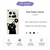 For Xiaomi 15 Ultra Case Love Black Cat Pattern Printing Straight Edge TPU Phone Back Cover