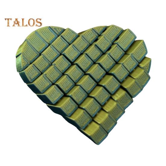 

Сердце Fidget Toy 3D Printed Pixel Heart Sensory Toy Портативный гаджет для снятия стресса Heart Fidget Toy Подарок для женщин, мужчин, взрослых и детей 1pc синий/серый