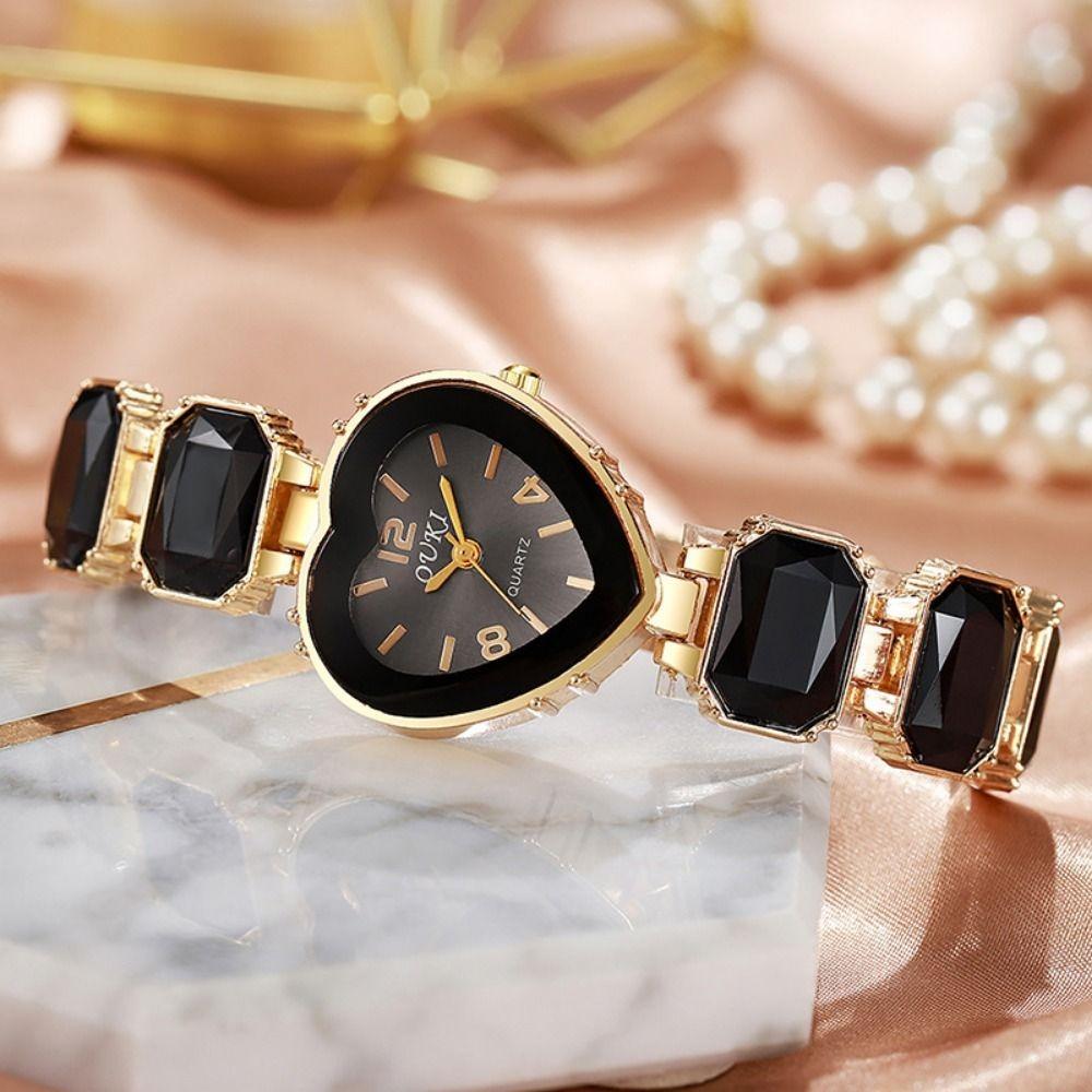 Adjustable Bracelet Rhinestone Bracelet Watch Colorful Crystal Chain Wristwatch  Girl