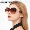 Non-polarized Elegant Large-frame Ladies' Sunnies, with Gradient Lenses and Decorated Temples. Perfect for Daily Sun Protection and Styling.