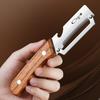Stainless steel peeler with wooden handle for peeling and slicing fruits and vegetables | Durable and smooth operation