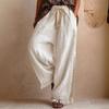 Dames Broek met Trekkoord Taille Wijde Pijpen Losse Pasvorm Boho Palazzo Casual Broeken