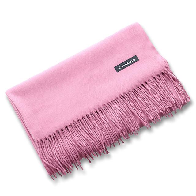 Winter Women Scarf Female Luxury Scarves Lady Tassel Bandana Women Solid Shawl Wraps Foulard Scarf Shawl
