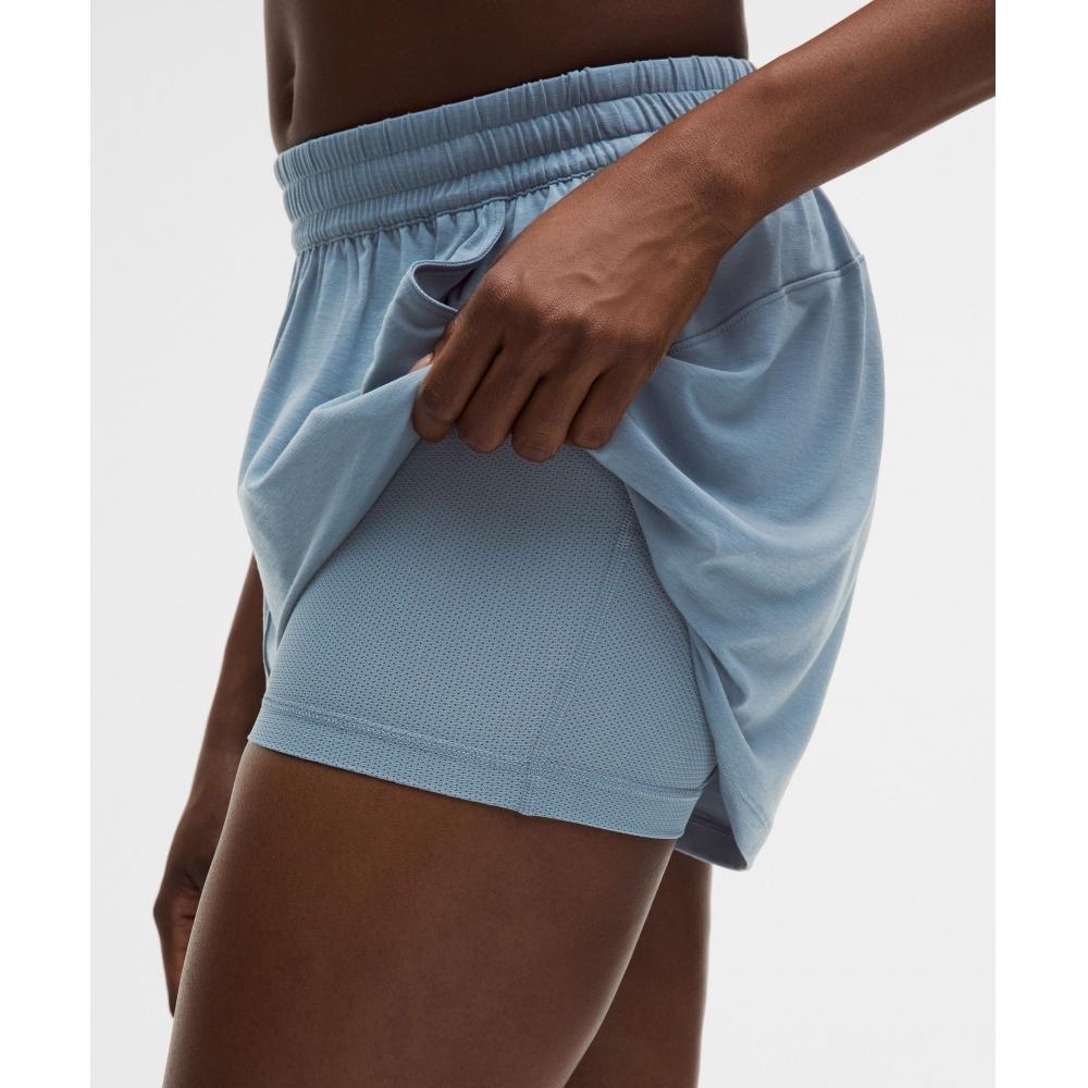 Lululemon Jersey Training Super High Rise Lined Short 2  Steel Blue