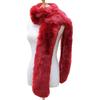 Women Long Scarf Solid Color Thickened Scarf Imitation Fox Fur Versatile Soft Scarf Winter Outdoor Wear