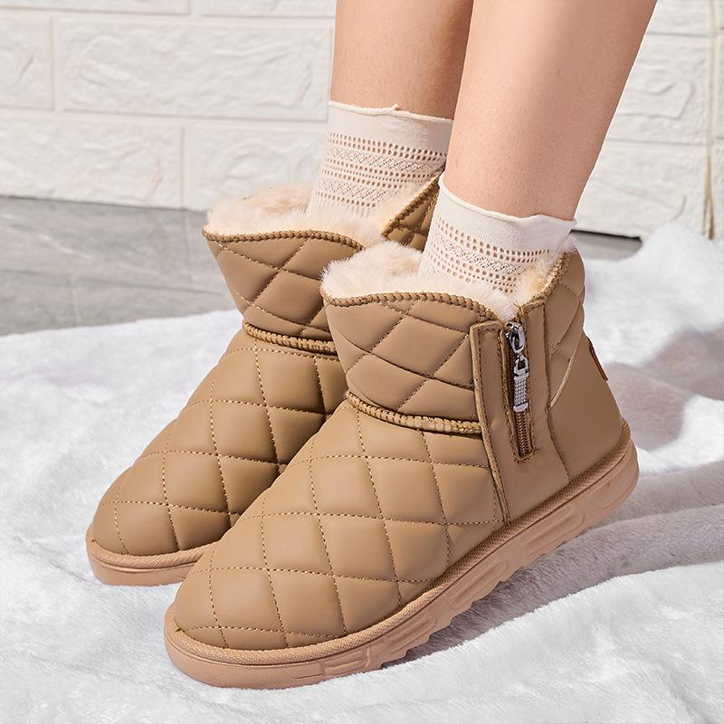 New Luxury Women's Short Boots Thickened and Cotton Warm Snow Boots Winter Thick Bottom Anti Slip Modern Boots with Velvet