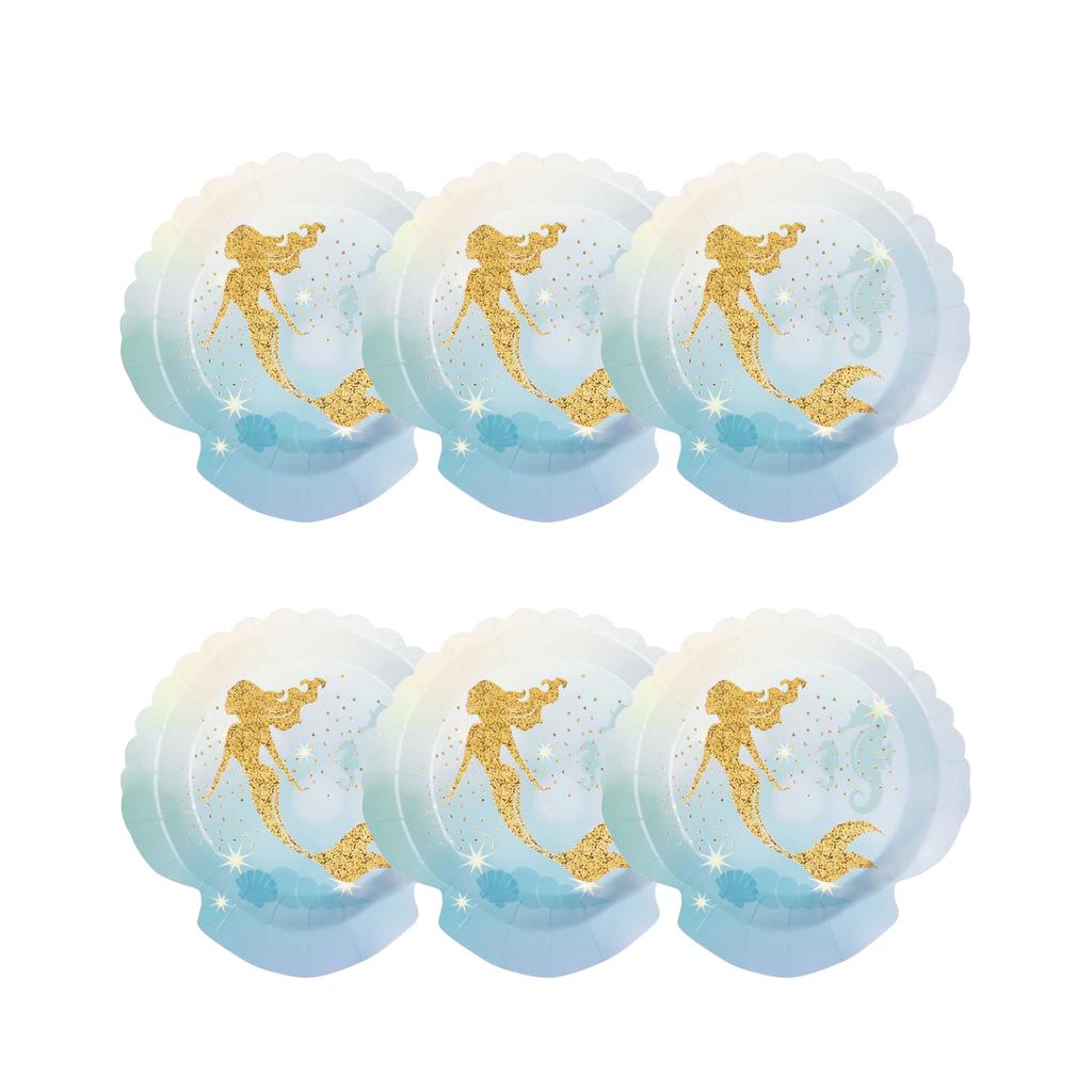 Boland Meerjungfrau Party Teller (Packung mit 6)