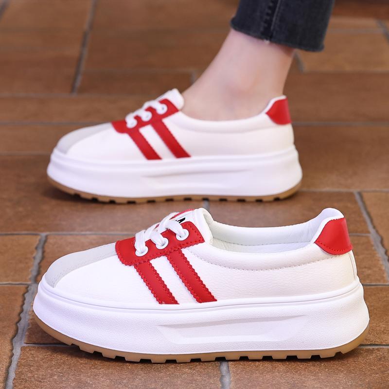 Women Sneakers Summer Spring Breathable Students Casual Sport Shoes for Girl Flat PU Leather White Shoes Vulcanize Desginer 2025