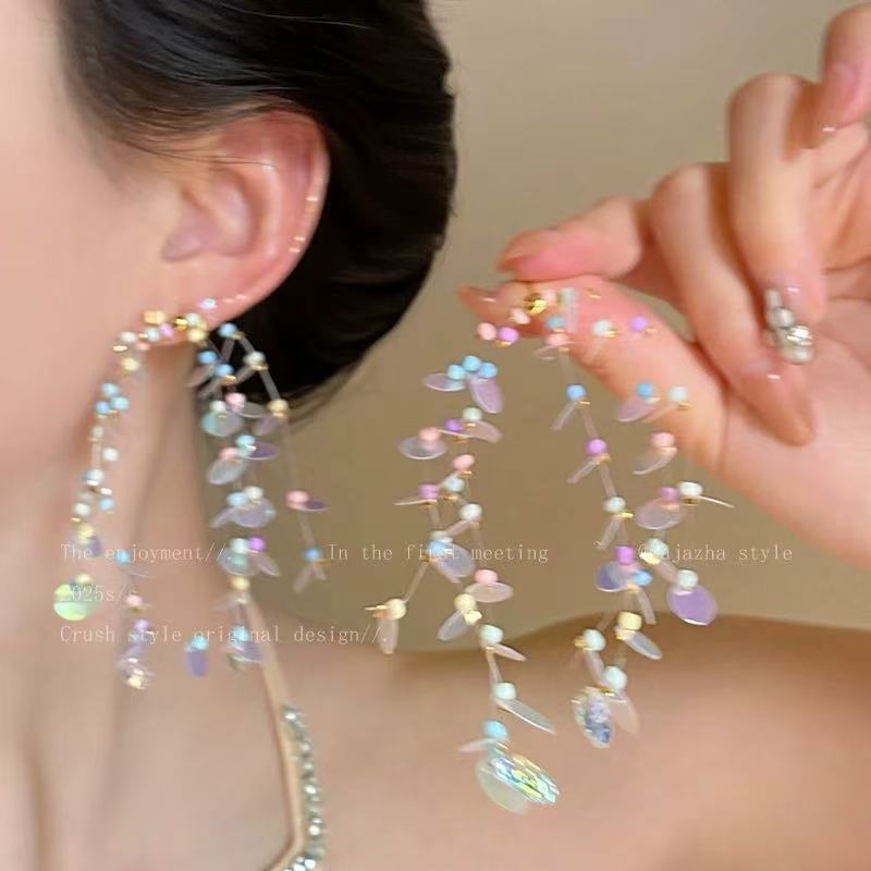 Color Dopamine Earrings, Sweet Super Fairy Temperament, Simple Personality and High Value Niche Earrings