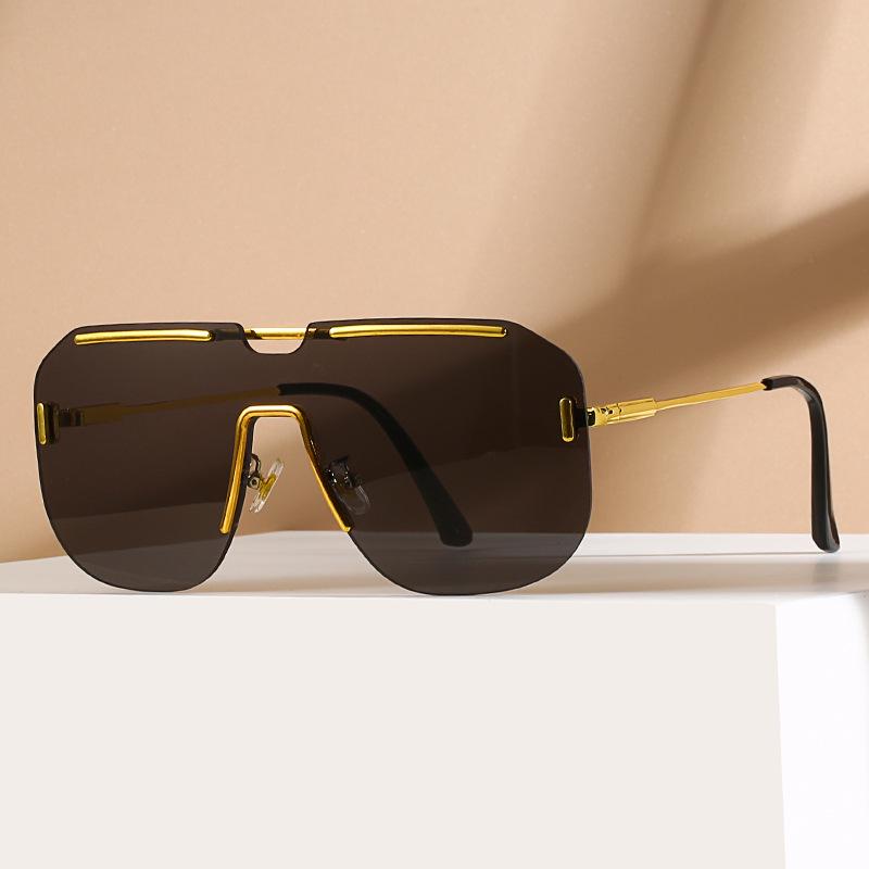 Trendy Metal Rivet Frameless Sunglasses for Men & Women
