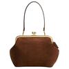 KisslockFrame Cow Leather Handbag Large Women's Warm Brown CDZ26-B4WBR
