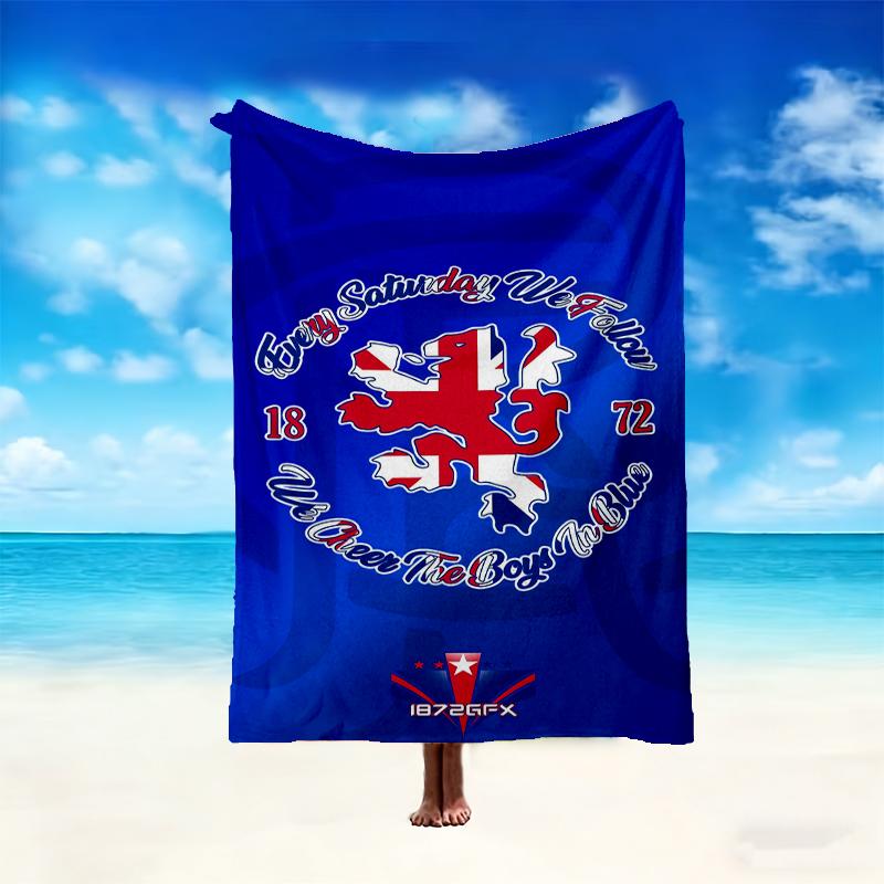 1 Stück Rangers FC Decke, Gemütliche Bedruckte Überwurfdecke, Ein Herzliches Geschenk für Ihre Familie und Freunde