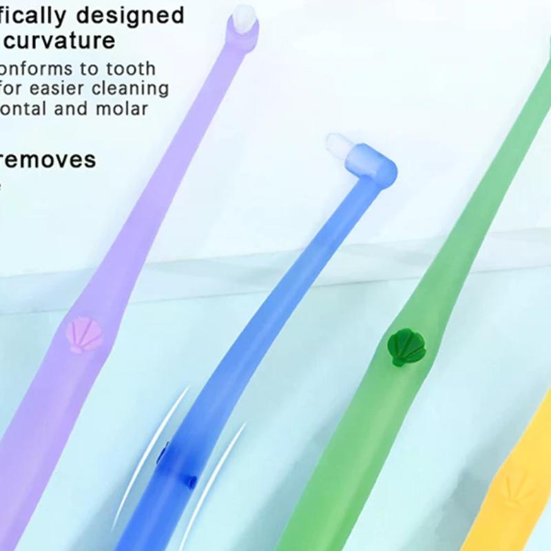 Small Head Single-Beam Soft Teeth Cleaning Toothbrush With Suction Cup Interdental Brush Soft Hair Implant Adult Oral Care Tools