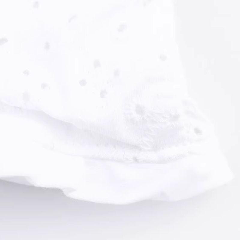 Kaslead New Women clothes Western Style Fashion Simple and Versatile Hollow Embroidery Top 4174380