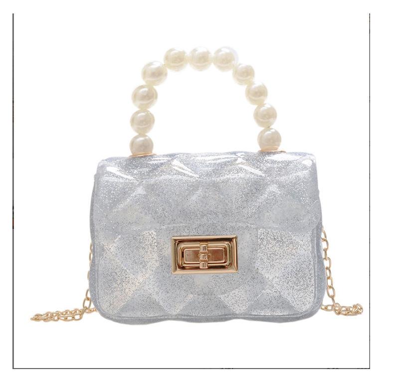 Jelly Bag South East Asia Children'S Bag Chain Pearl Handbag Rhombus Women'S Bag