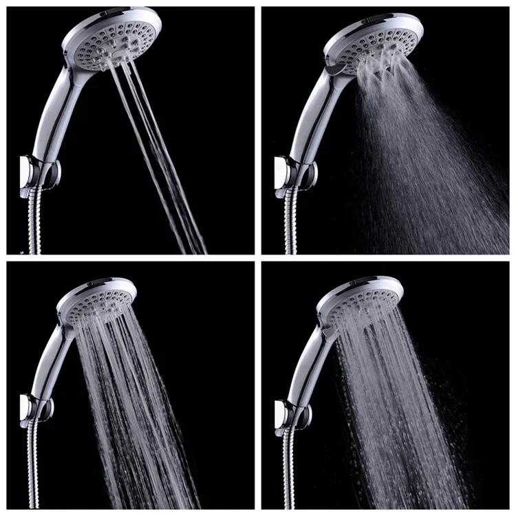 High Quality 5 Modes Round Rain Shower Head with Hose Sets Shower Holder for Bathroom Shower Accessories Douche
